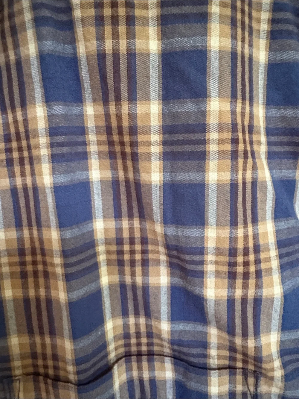 Banana Republic Men's Slim Fit Navy and Tan Plaid Button-Down Shirt